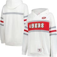 Mitchell & Ness Women's Mitchell & Ness White San Francisco 49ers Plus Size Head Coach Throwback Pullover Hoodie