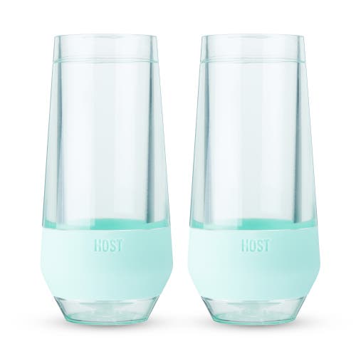 Host Champagne Freeze Cooling Cup Set Of 2 In Tinted Seafoam