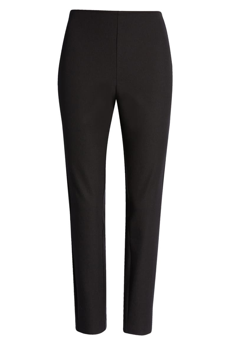 Everyday Skinny Fit Stretch Cotton Ankle Pants, Alternate, color, BLACK