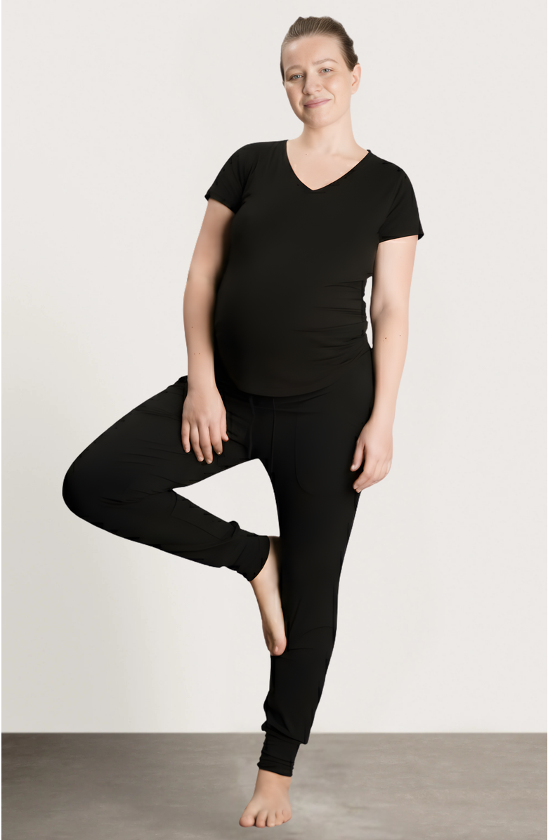 Nom Maternity The Maternity & Nursing Tee, Main, color, Black