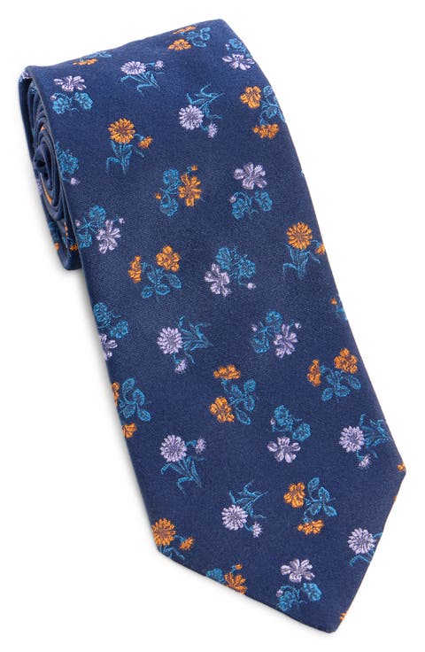 Floral Jacquard Silk Tie