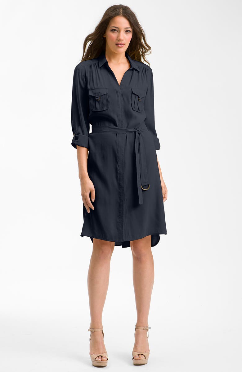 Suzi Chin for Maggy Boutique Crêpe de Chine Shirtdress, Main, color,