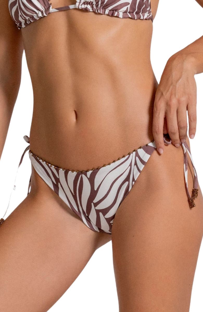 Cosita Linda American Fit Side Tie Bikini Bottoms, Alternate, color, Vanilla Custard