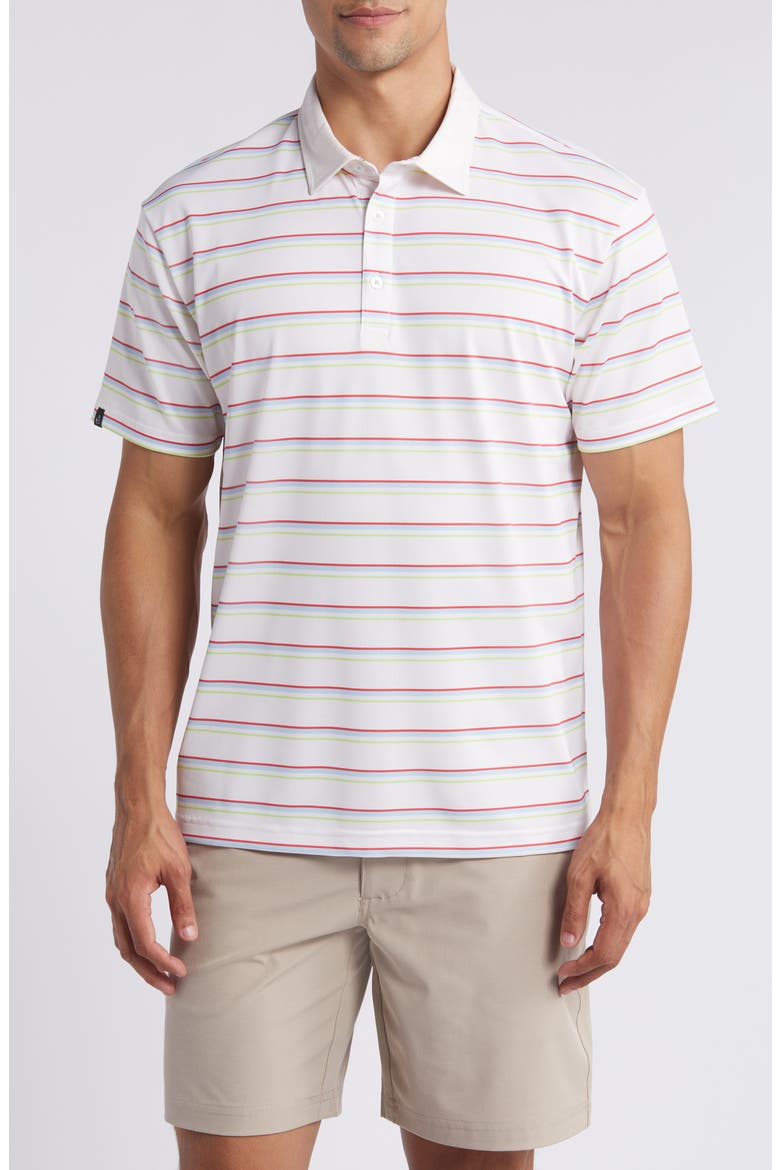 Cullen Stripe Golf Polo, Main, color, VINTAGE WHITE