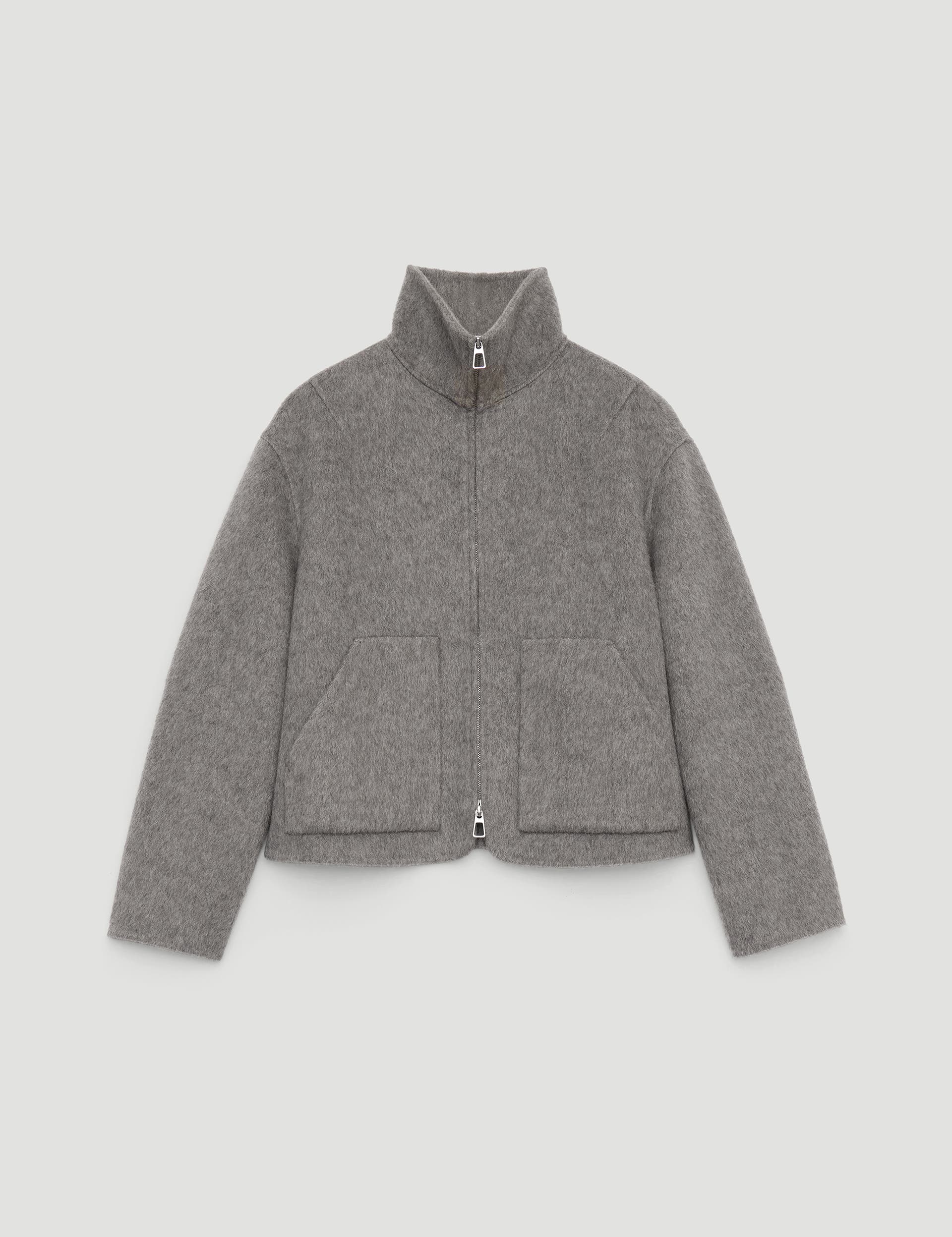 Hush Ira Wool Funnel Neck Zip Jacket (Women) | Nordstrom