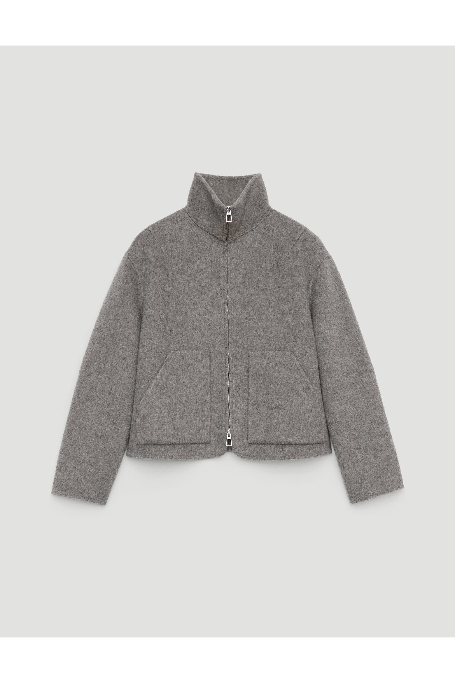 Mart Zip Code Hush Ira Wool Funnel Neck Zip Jacket (Women) | Nordstrom