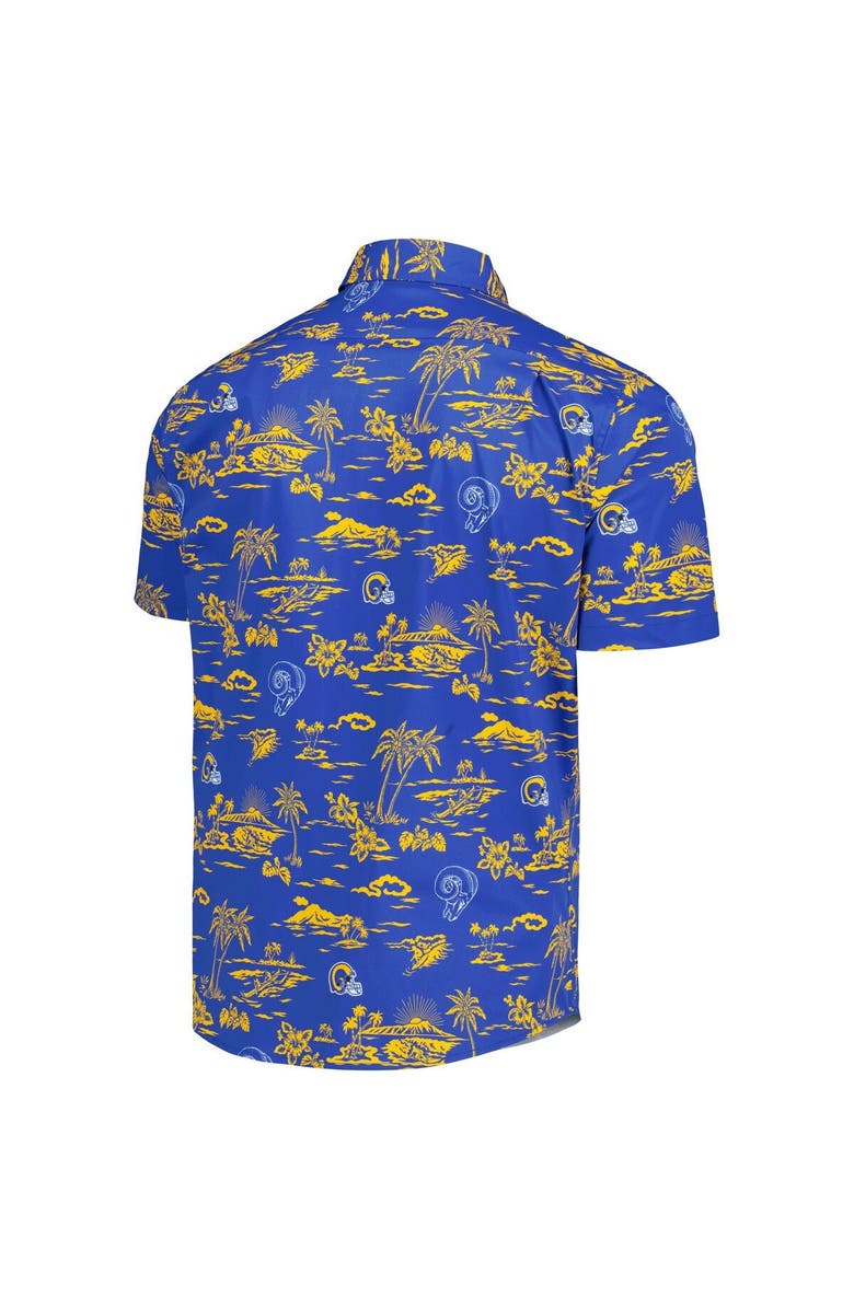 Reyn Spooner Men's Reyn Spooner Royal Los Angeles Rams Throwback Kekai Print Button-Up Shirt, Alternate, color, Royal