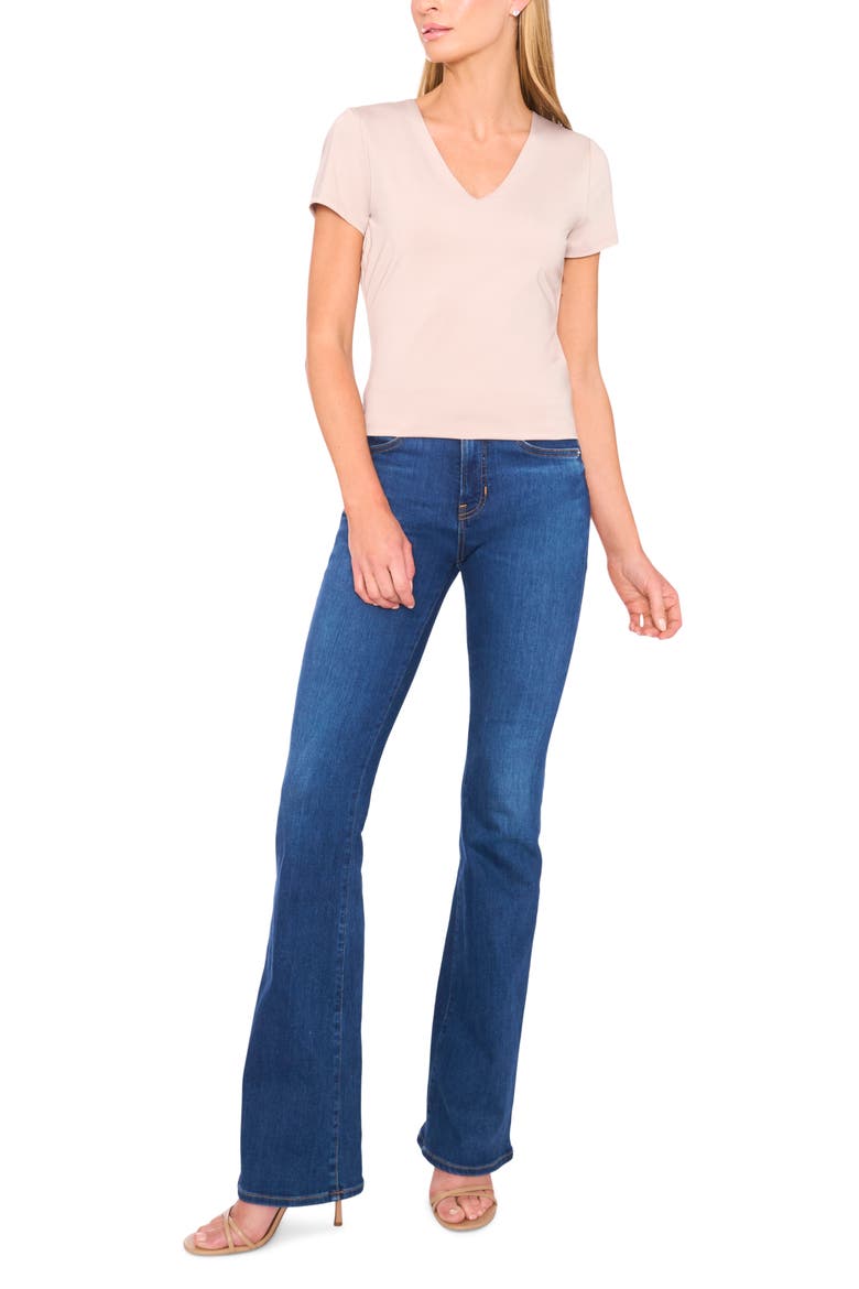 V-Neck Compression T-Shirt, Alternate, color, TAUPE