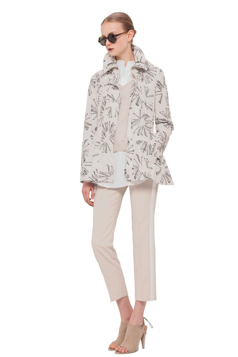 Print Hooded Techno Jacket, Main, color, CANVAS