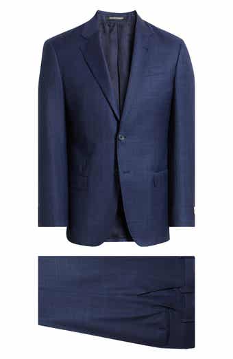 Royal Blue Shadow Check Virgin Wool Suit