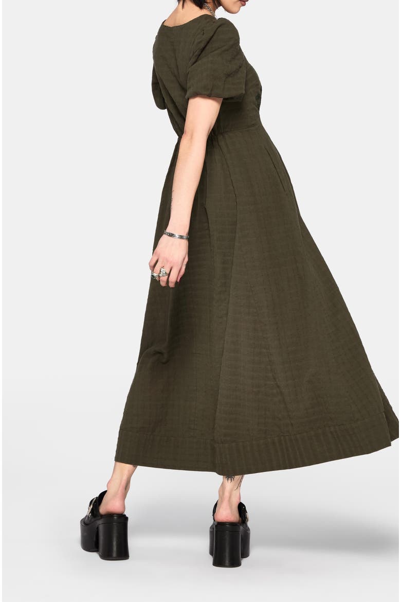 Limos Dobby Midi Dress, Alternate, color, Green