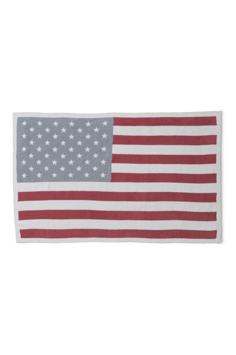 CozyChic® American Flag Throw Blanket, Alternate, color, MOONWATER MULTI