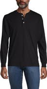 Lands' End Super-T Long Sleeve Henley Shirt