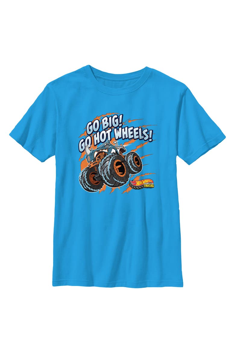 Boys Hot Wheels Go Big Monster Truck T Shirt, Main, color, Sapphire