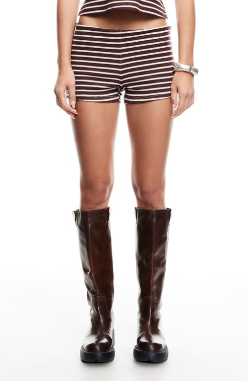 Lioness Carrie Stripe Low Rise Knit Shorts