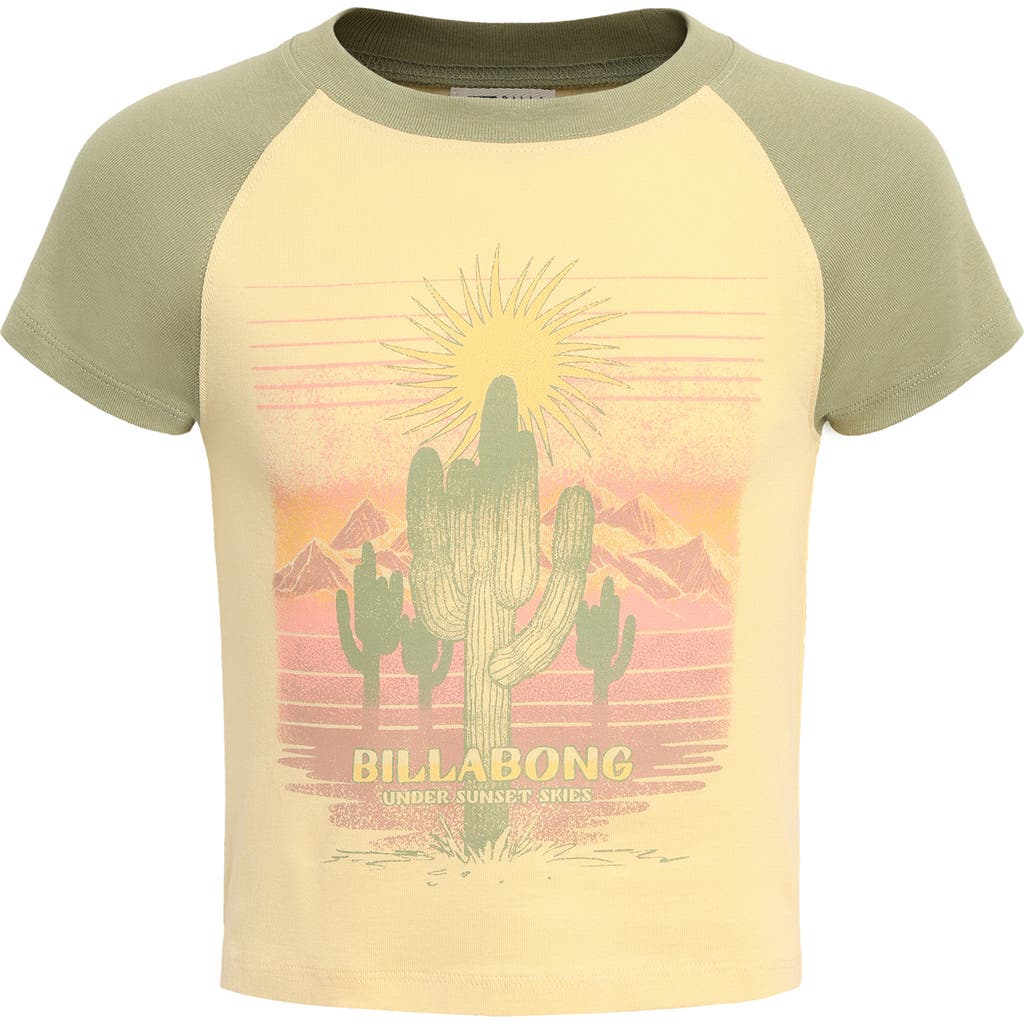 Billabong Kids' Sunset Break Raglan T-shirt In Green