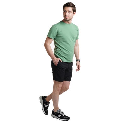 Peter Manning Tech Shorts In Black