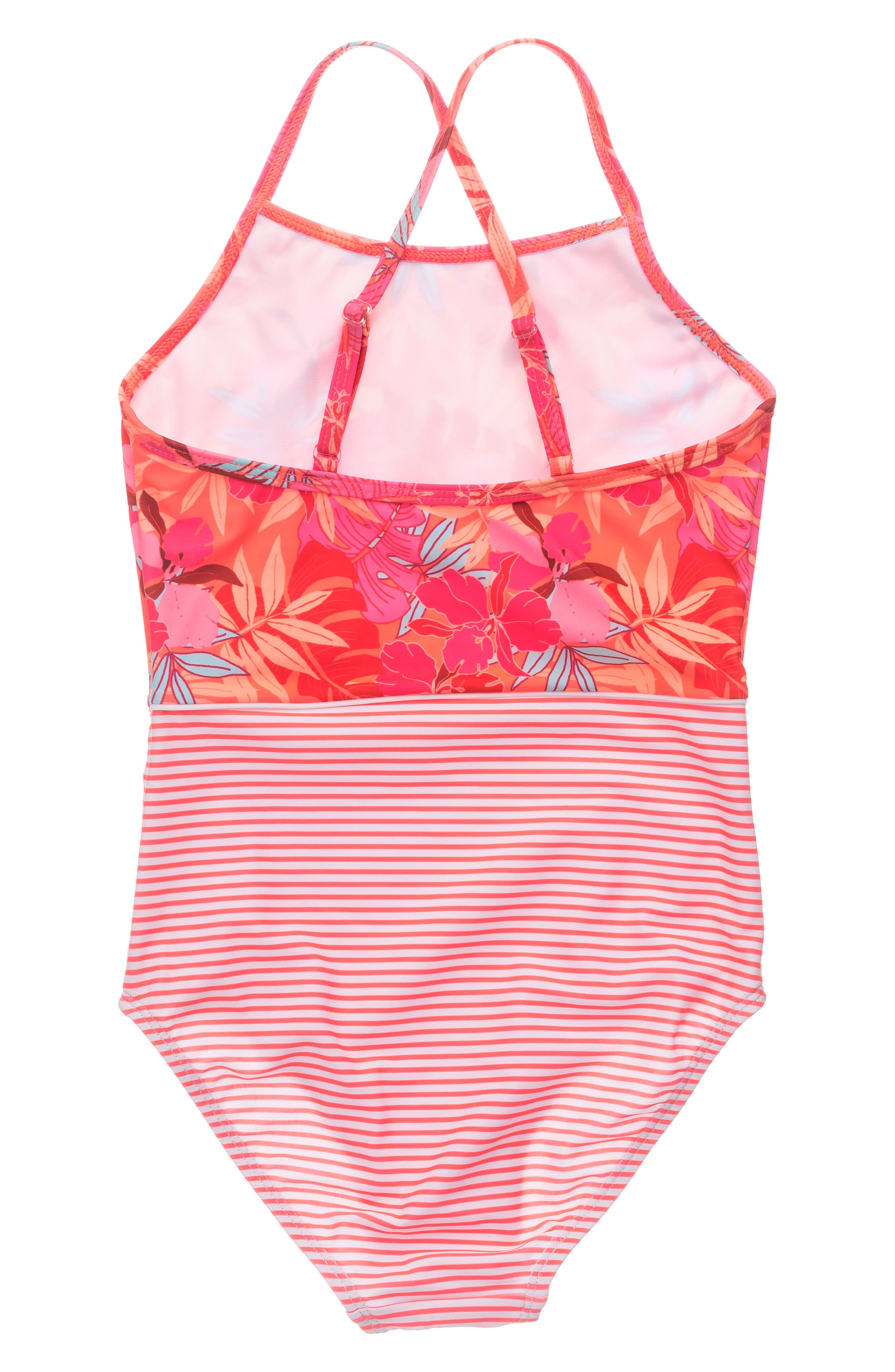 Snapper Rock Kids' Tropical Punch Crossback One-Piece Swimsuit | Nordstrom
