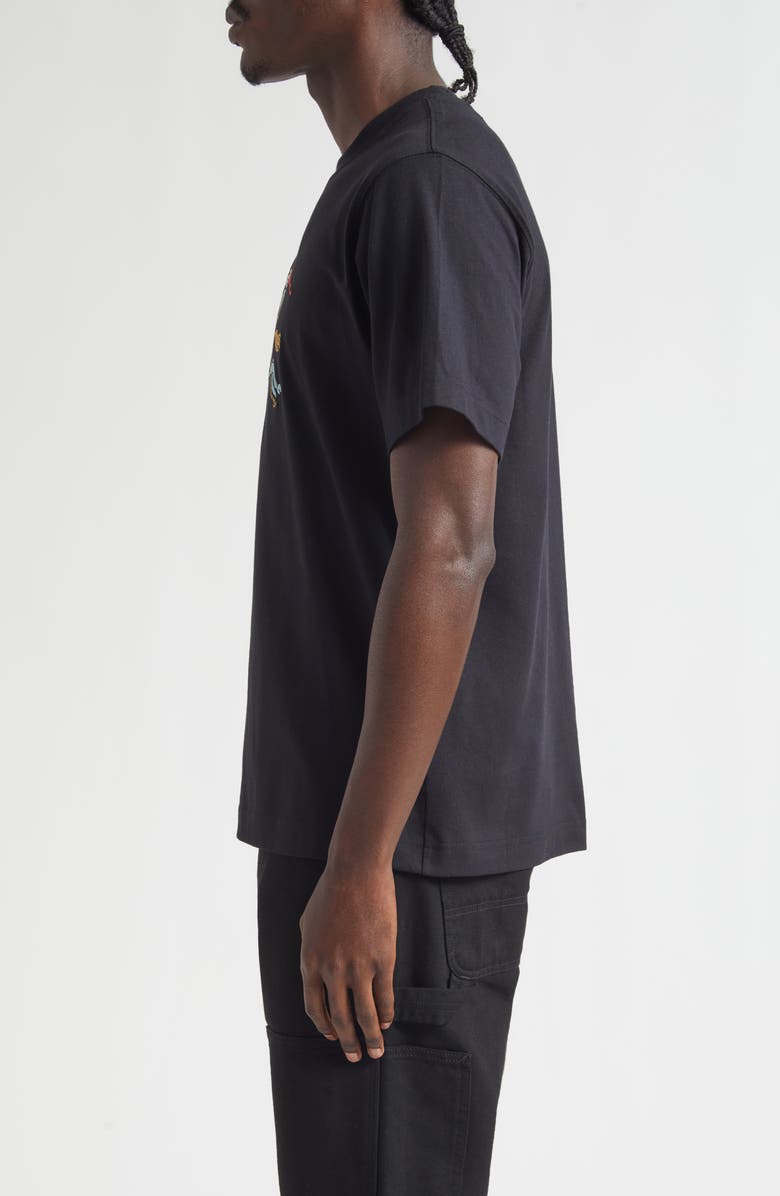 Burberry Ryan EKD Embroidered T-Shirt, Alternate, color, Black