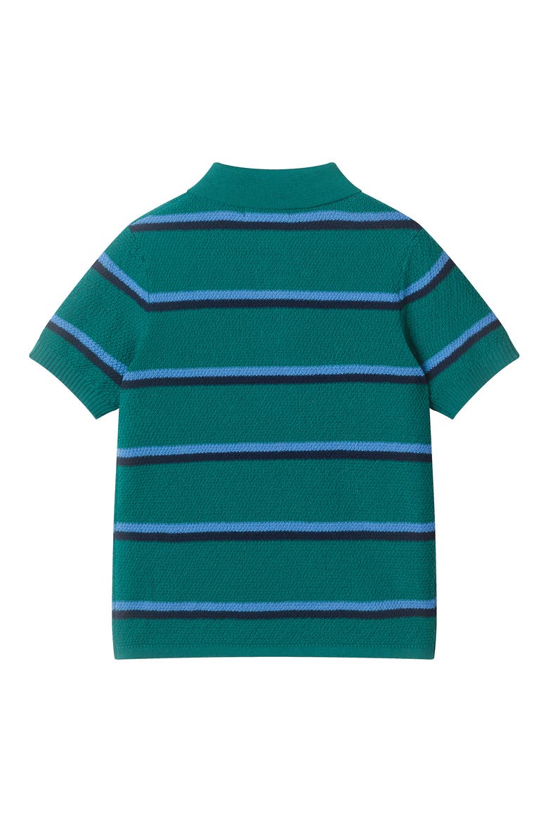 Kids' Striped Knit Polo, Alternate, color, GNB-GREEN STRIPE