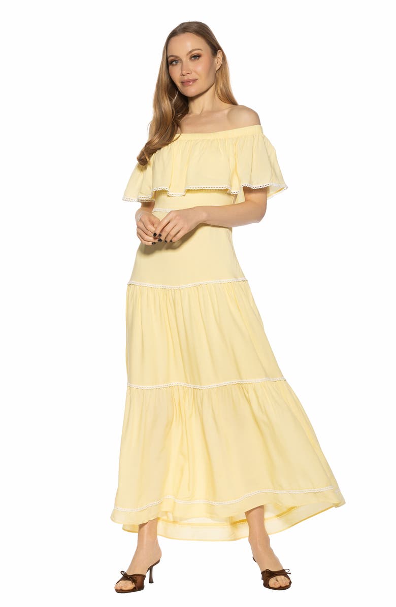 Alexia Admor Esme Off the Shoulder Maxi Dress, Alternate, color, 