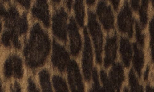 Bcbgeneration Missy Leopard Double Breasted Coat In Brown