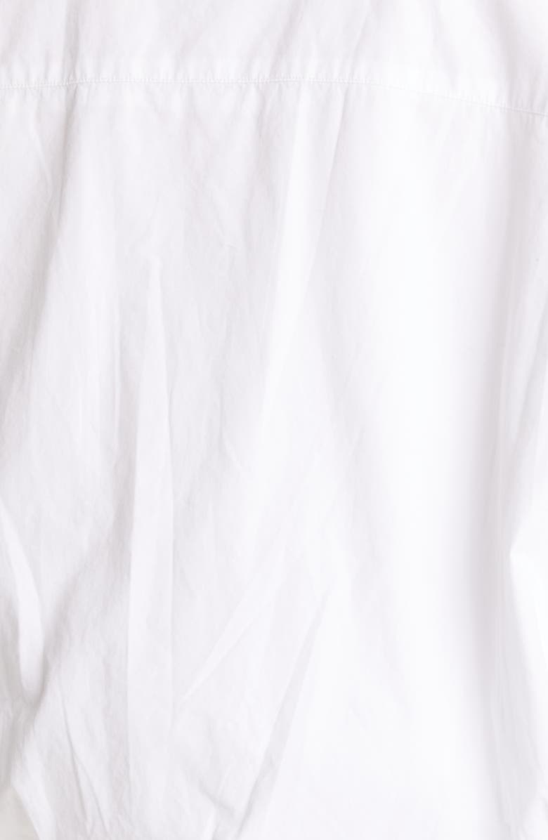 R13 Gathered Hem Crop Cotton Button-Up Shirt, Alternate, color,