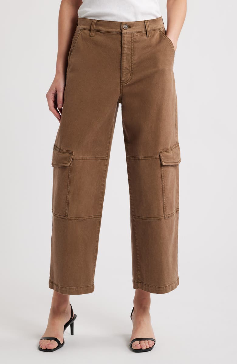 FRAME The Station Crop Cargo Pants, Main, color, Walnut