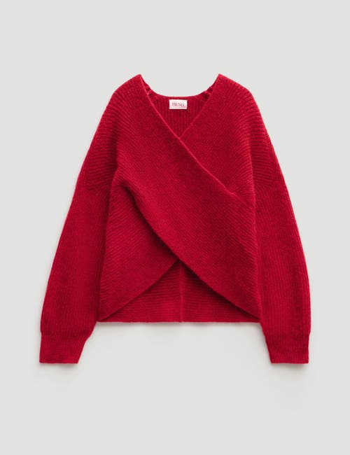Hush Betty Wool Blend Sweater In Red