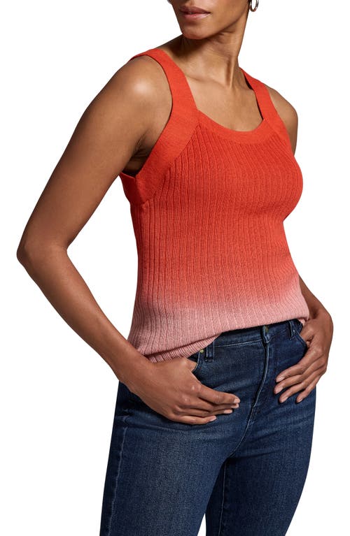 Nic + Zoe Nic+zoe Luxe Knit Ombré Rib Sweater Tank In Pink Multi