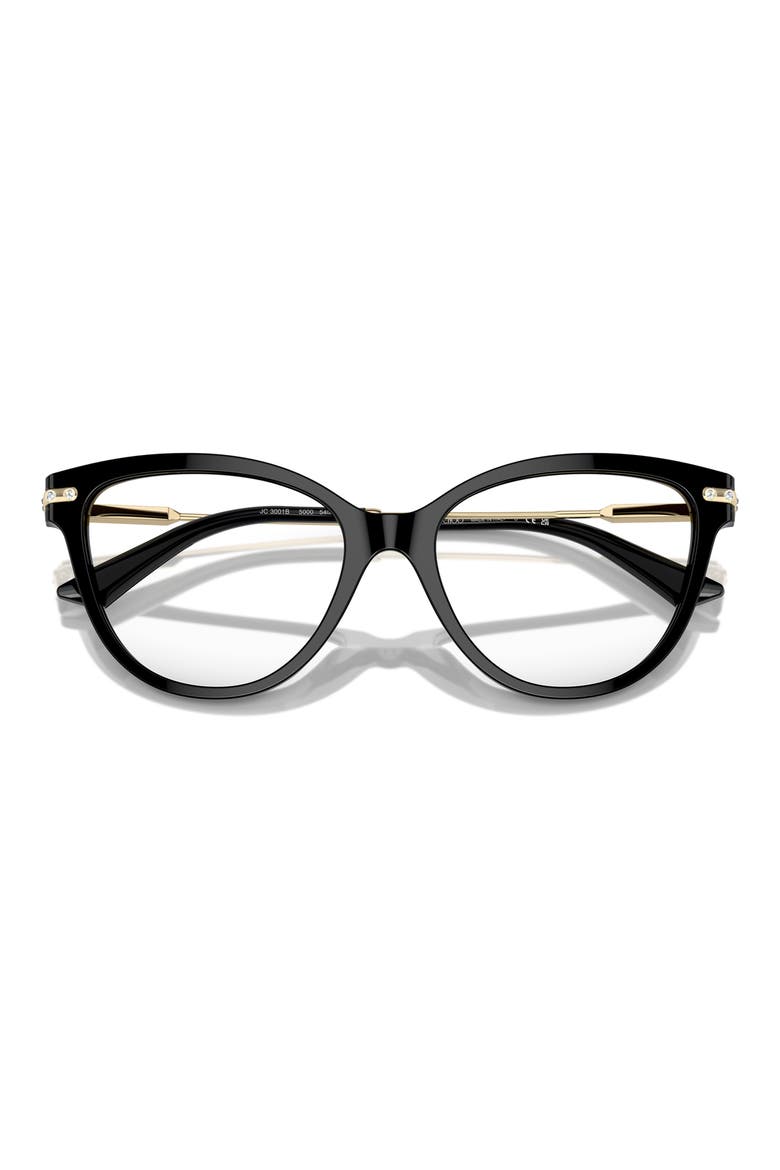 54nn Cat Eye Optical Glasses, Alternate, color, BLACK / DEMO LENS