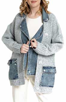 SAACHI Denim Knit Cardigan