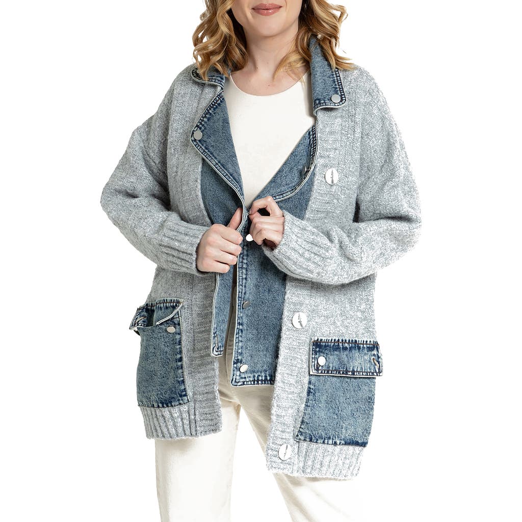 SAACHI SAACHI DENIM KNIT CARDIGAN