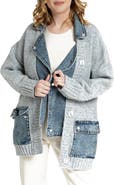 SAACHI Denim Knit Cardigan
