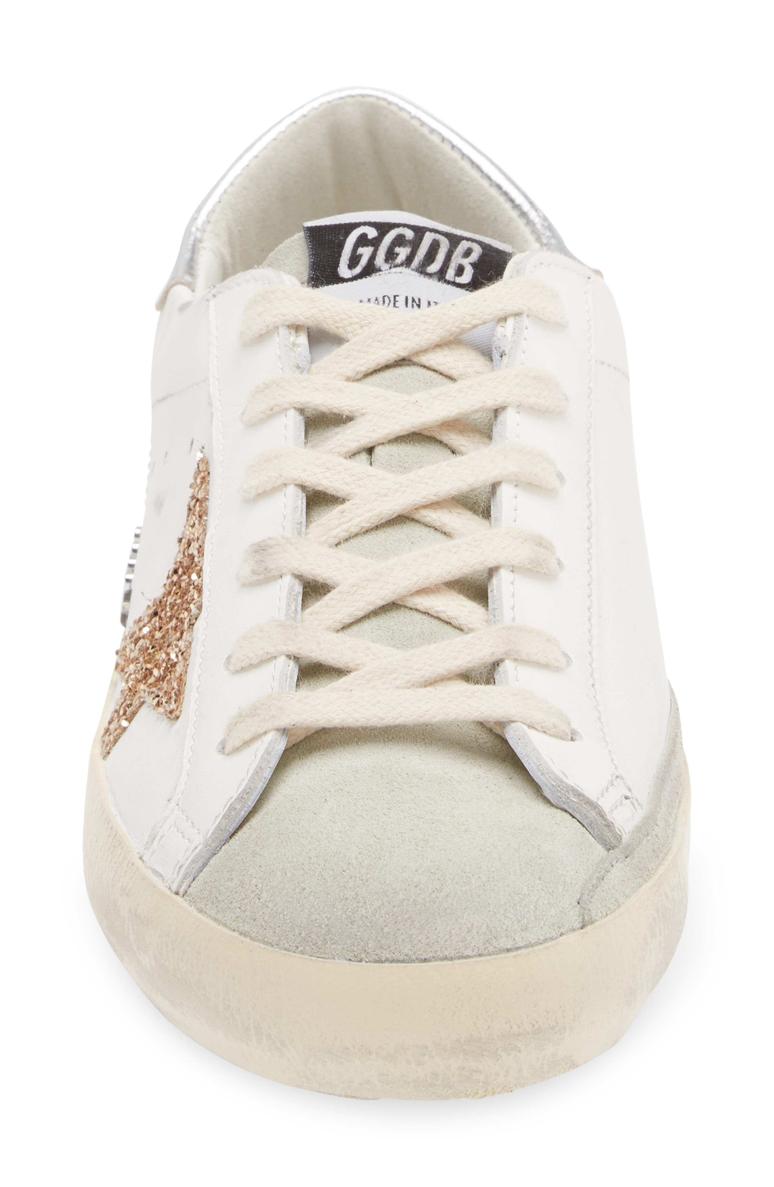 Golden Goose Super-Star Perm-Noos Low Top Sneaker, Alternate, color, White/ Gold/ Silver