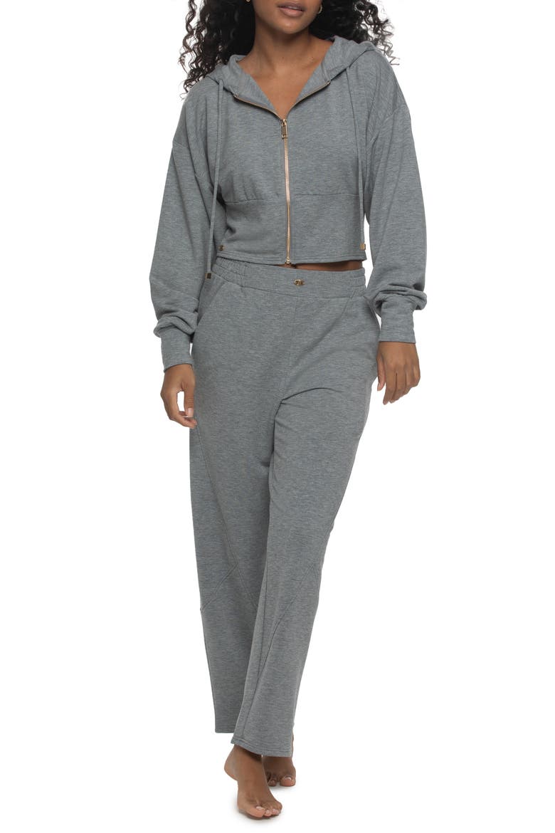 Emery Hoodie & Pants Lounge Set, Main, color, HEATHER GRAY