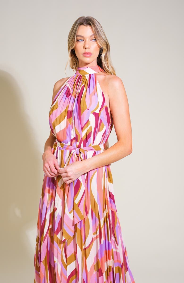 FLYING TOMATO Print Halter Maxi Dress, Alternate, color,