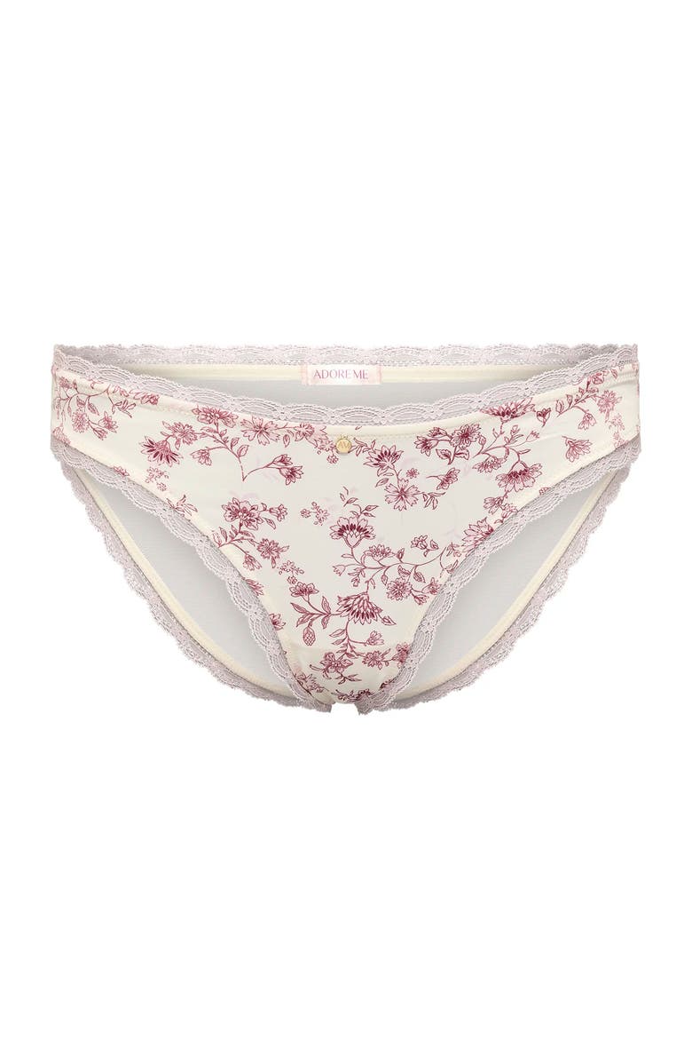 Elsie Bikini Panties, Alternate, color, Floral pink
