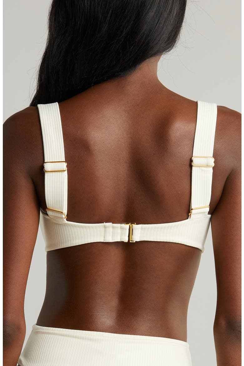 Hayden Knotted Rib Bikini Top, Alternate, color, CREAM RIB