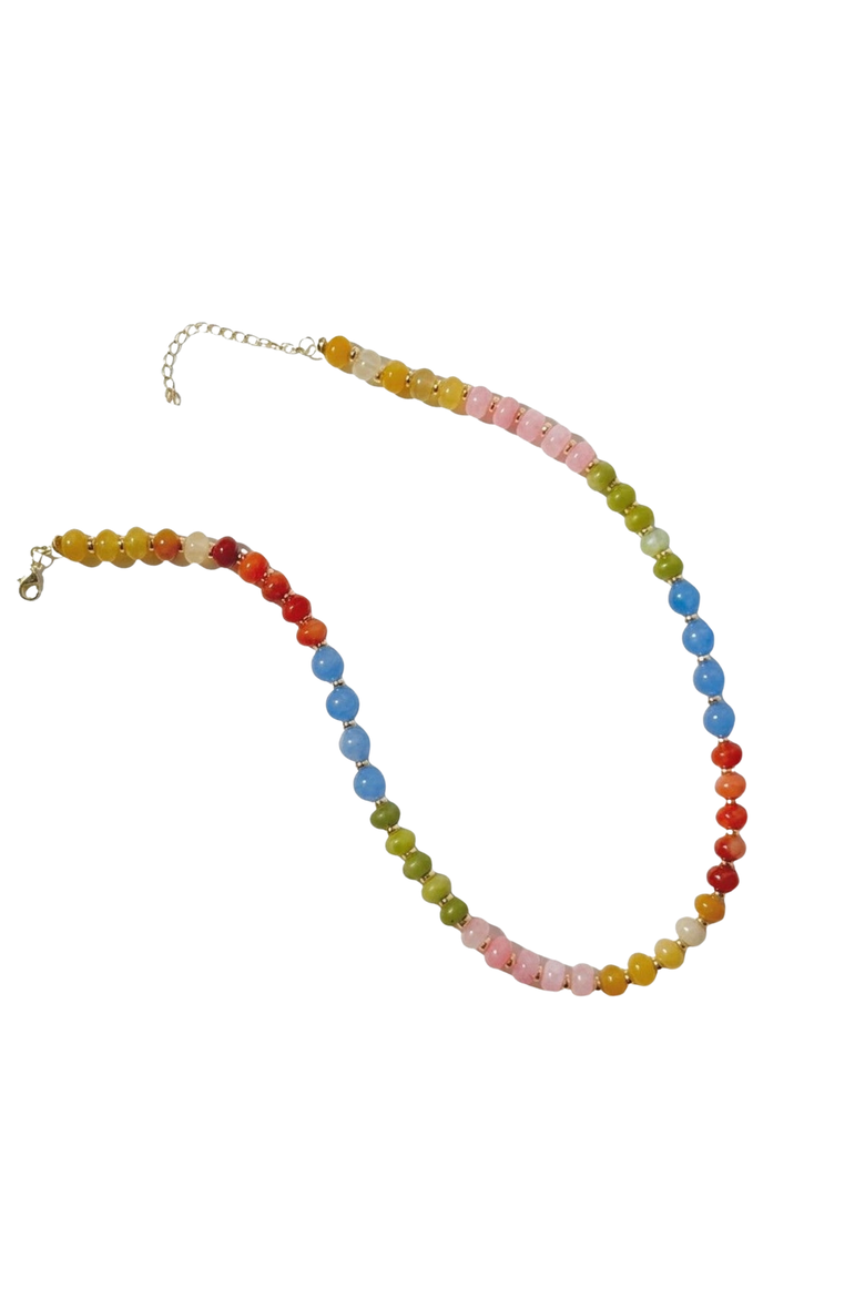 Veronica Beaded Multi-color Necklace, Alternate, color, Multicolor