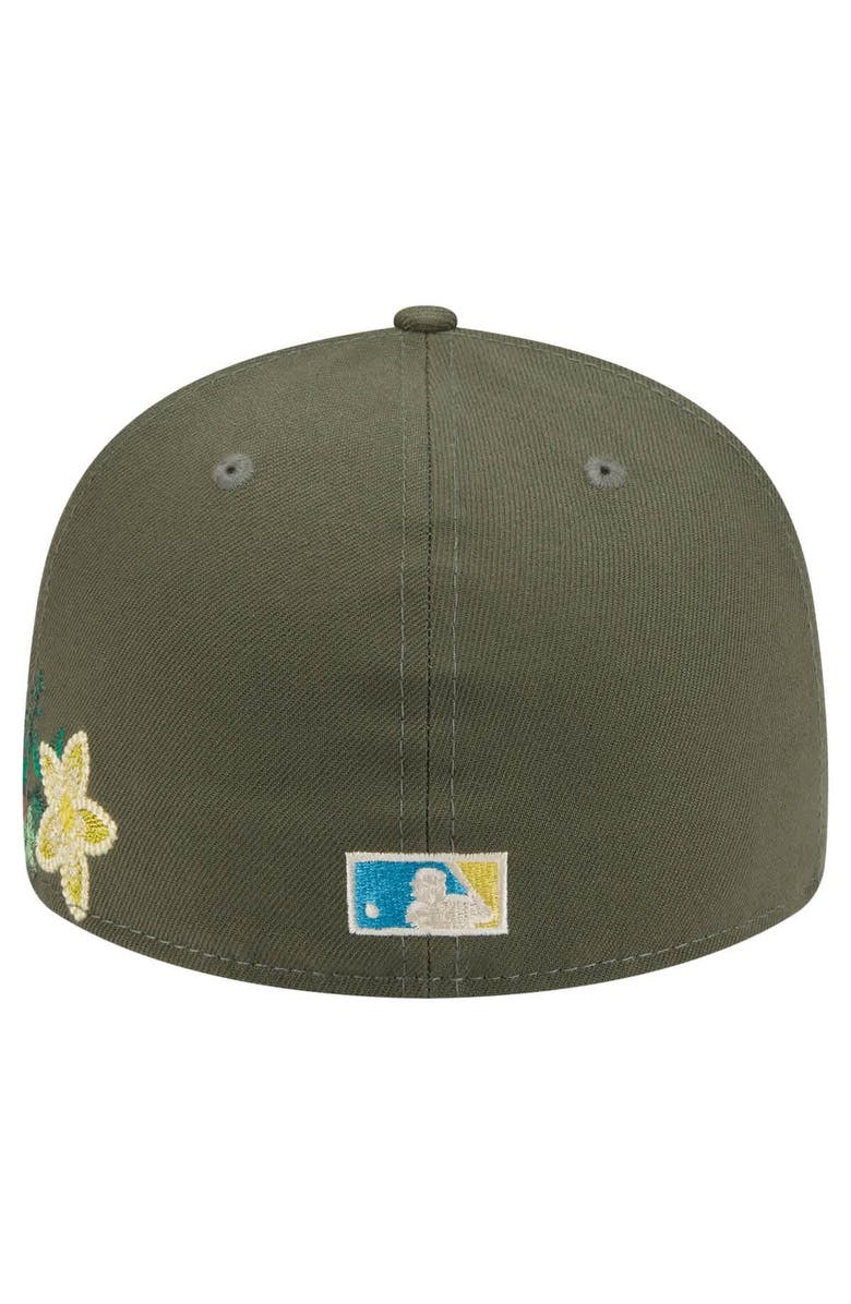 New Era Men's New Era Olive Philadelphia Phillies Tonal Florals 59FIFTY Fitted Hat, Alternate, color, 