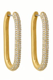 Dean Davidson Medium Juliette Pavé Hinged Hoop Earrings