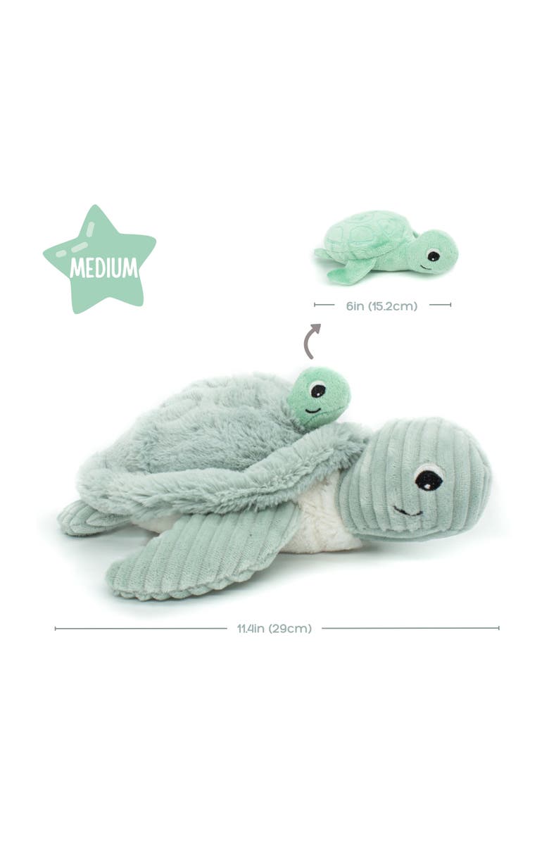 Les Ptipotos Sea Turtle Mom 
Her Baby (Medium) - Secret Keeper Plush Toy, Eco-Friendly, Soft 
Washable, Alternate, color, Mint