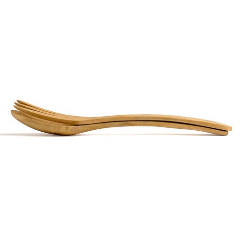 Berard Contour 12-inch Olive Wood Salad Servers, 2 Piece Set In Brown