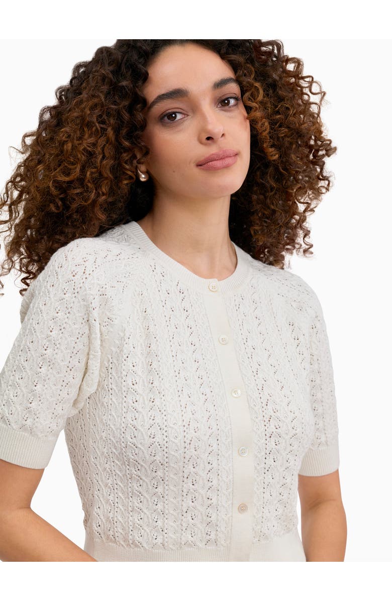 Rebecca Taylor Verana Knit Cardigan, Alternate, color, Ivory