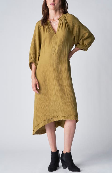 Gauze Dress with Pockets