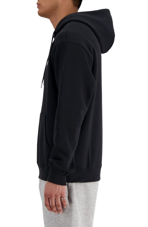 New Balance Sport Essentials Relaxed Fit Fleece Pullover Hoodie In Black