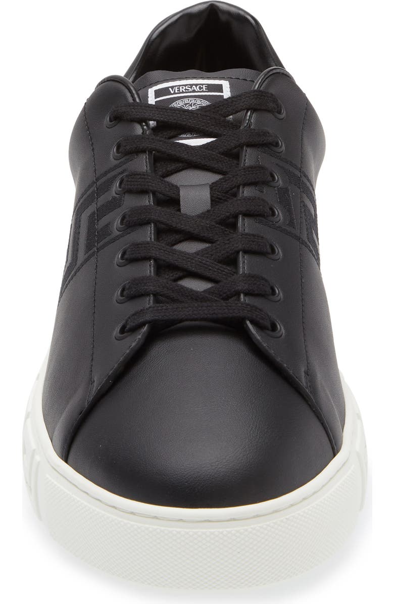 Versace Barocco Greca Jacquard Low Top Sneaker, Alternate, color, Black Black