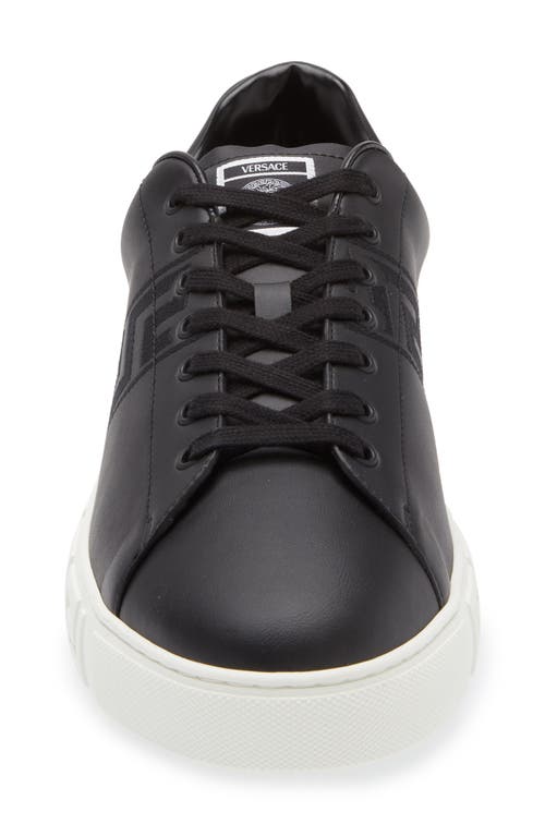 Versace Greek Sneaker In Black Black
