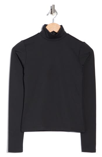 Rag & Bone Enhance Long Sleeve Turtleneck Top In Black